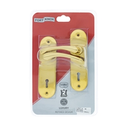 M5E41 - 2 Lever Lockset 6" Brass Plated -M5E41_IP_b_T